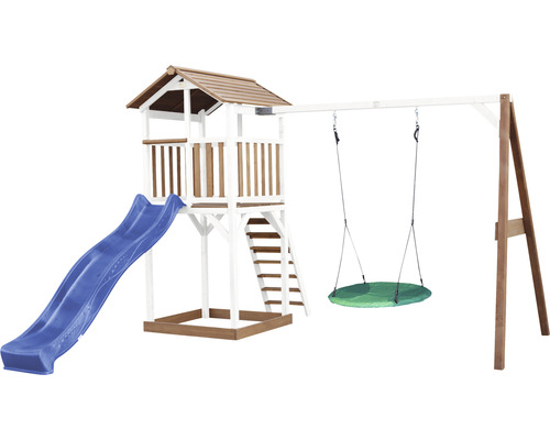 Hracia veža so šmýkačkou, hojdačkou a rebríkom do záhrady