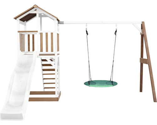 Hracia veža so šmýkačkou, rebríkom a hojdačkou do záhrady