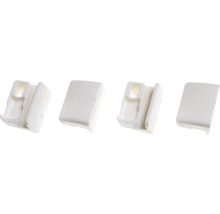 Štyri plastové držiaky pre nábytkové konektory