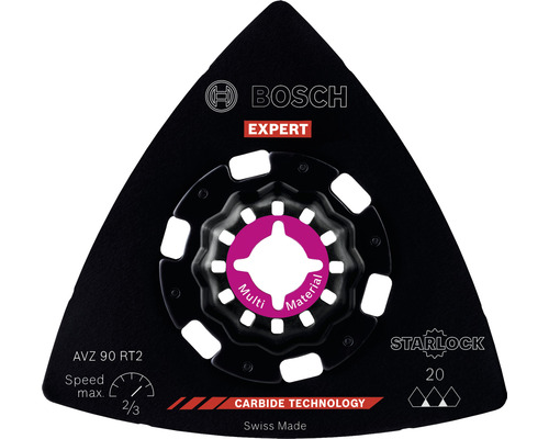 Brúsna doska Bosch Starlock Multimo AVZ90RT2, zrnitosť 20, 90 mm
