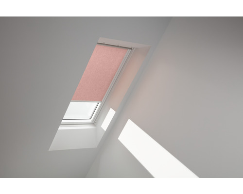 VELUX Roleta prepúšťajúca denné svetlo manuálna RFL C02 4168S červená Strešné okno so zatemňovacou roletou