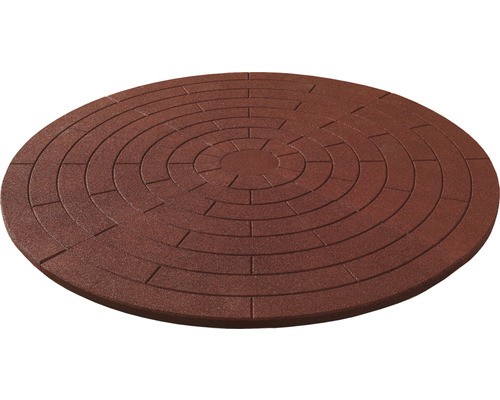Kruhový dlaždený povrch s kruhovým vzorom