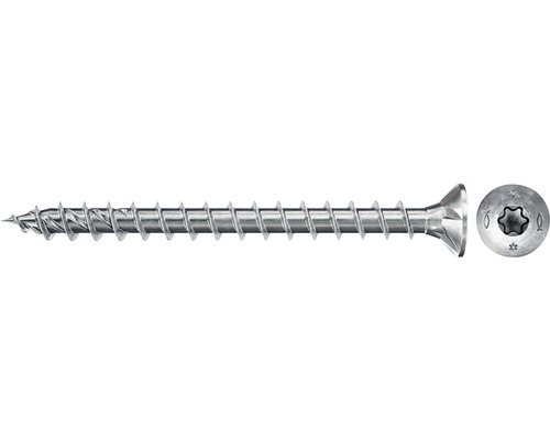 Vrut do dreva Fischer Power-Fast II zapustená hlava TX 4x20 mm galvanický pozink, 200 ks Skrutka do dreva so zapustenou hlavou a pohonom Torx