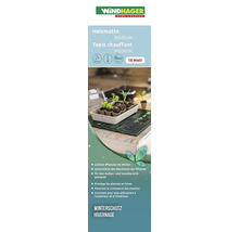 Logo spoločnosti Windhager. Vyhrievacia rohož Medium s rastlinami v sadbovačoch na zimnú ochranu.