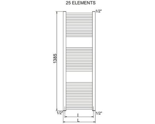 Kúpeľňový radiátor Cordivari Lisa 22 116x60 cm