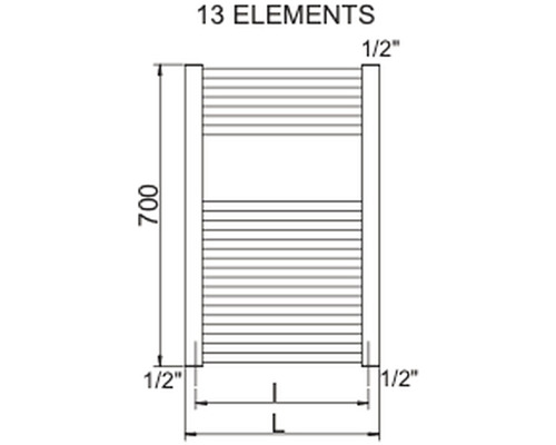 Kúpeľňový radiátor Cordivari Lisa 22 70x60 cm
