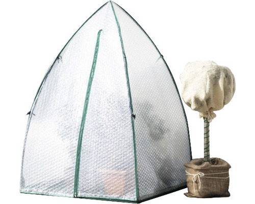 Ochranný kryt rastlín a zabalená rastlina na ochranu pred chladom