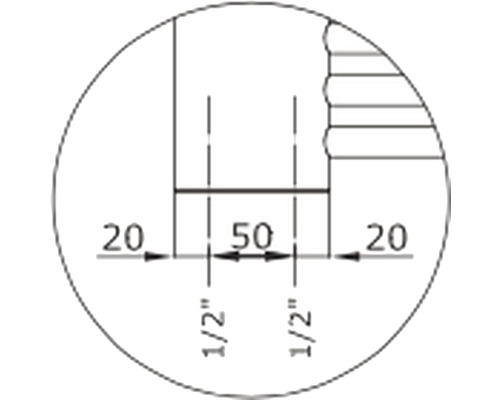 Technický nákres s rozmermi v milimetroch a palcoch