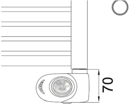 Obrázok termostatu radiátora s rozmerom 70.
