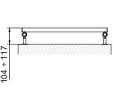 Technický výkres predsteny s výškovou indikáciou