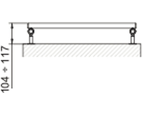 Technický výkres predsteny s výškovou indikáciou