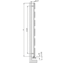 Kúpeľňový radiátor Cordivari Gloria 150x53 cm čierny-thumb-4