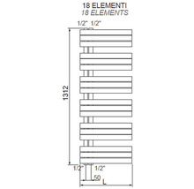 Kúpeľňový radiátor Cordivari Kelly Flat 131,2x60 cm biely-thumb-1