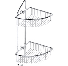 Rohová polica s dvomi policami do sprchy