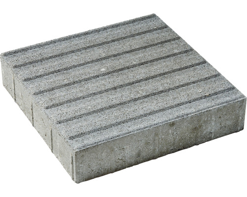 Dlažba pre nevidiacich 40 x 40 x 8 cm s drážkou čierna Sivá dlažobná kocka s drážkami