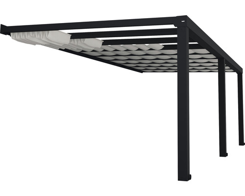 Pergola s lamelovou strechou pre záhradu alebo terasu