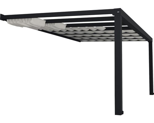 Pergola s látkovou strechou do záhrady