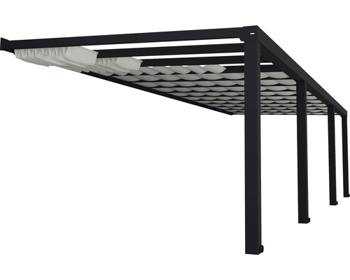 Pergola s látkovou strechou do záhrady