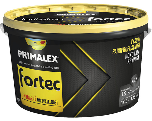 Farba na stenu Primalex Fortec biela 15 kg