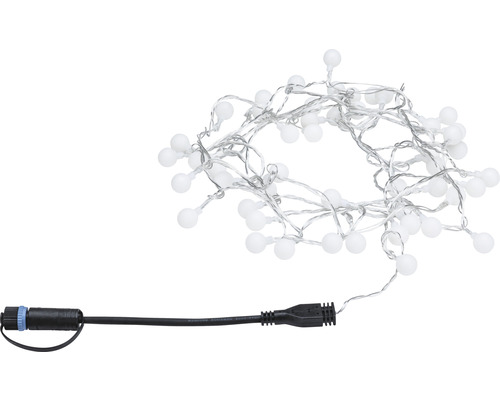 Svetelná reťaz s malými okrúhlymi svetlami a pripojovacím káblom