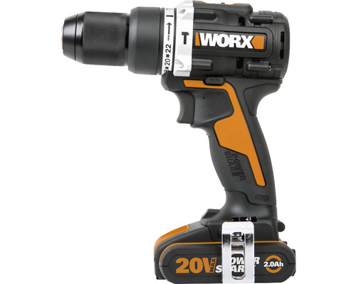Akumulátorový vŕtací skrutkovač Worx s 20-voltovou batériou