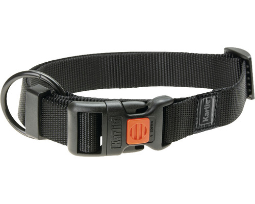 Obojok pre psa Karlie Art Sportiv Mix & Match nastaviteľný L 25 mm 45-65 cm čierny Čierny obojok pre psy s kovovou sponou