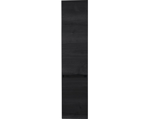Kúpeľňová skrinka vysoká Sanox Maxx XL dub čierny dub čierny 35 x 160 x 35 cm Tmavé drevené čelo nábytku