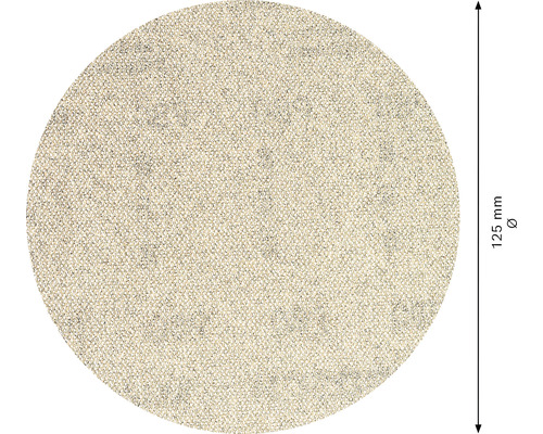 Okrúhla vzorka textilu s priemerom 125 mm.