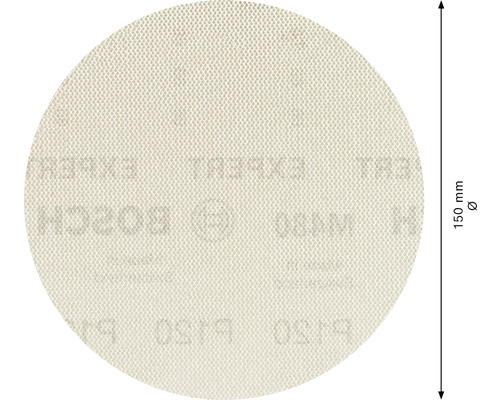 Brúsny papier, okrúhly brúsny kotúč, zrnitosť P180, priemer 150 mm