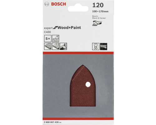 Brúsny papier Bosch Expert na drevo a farby, zrnitosť 120