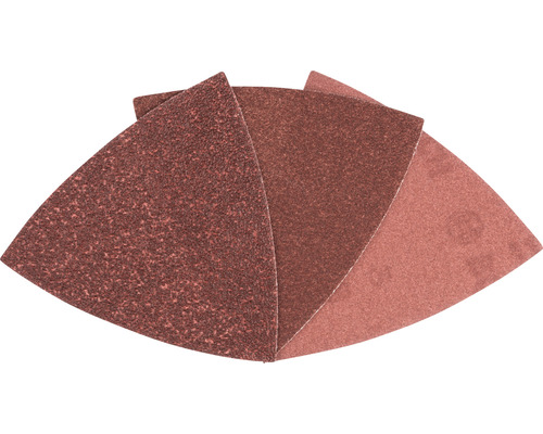 Brúsny papier pre ručnú brúsku Bosch 82 x 82 x 82 mm, zrnitosť 60/120/240, 6 ks Trojuholníkové brúsne papiere na brúsenie