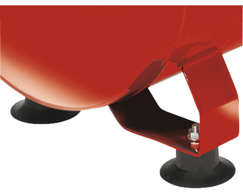 Detailný pohľad na tlakovú nádobu so stojanom a upevňovacími skrutkami