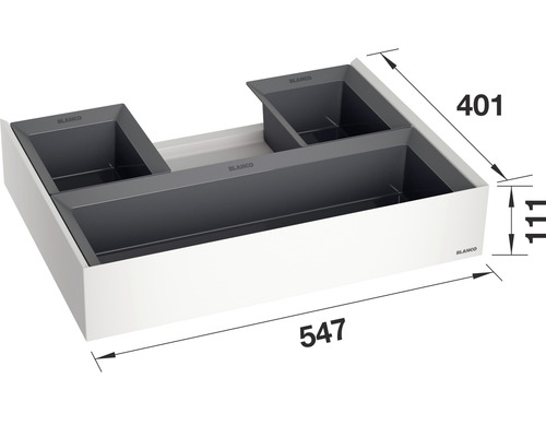 Skrinka pod drez Blanco s rozmermi