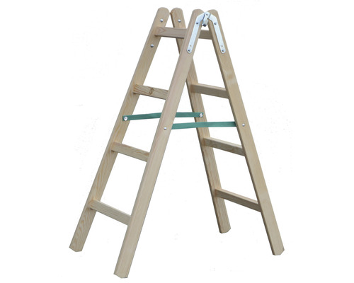 Maliarsky rebrík STANDARD, 4 priečky, drevený-0