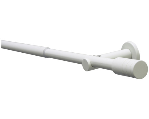 Teleskopická garniža sada Elba kov Ø 16/19 mm 120-210 cm ivory Záclonová tyč výsuvná s koncovkou a držiakom