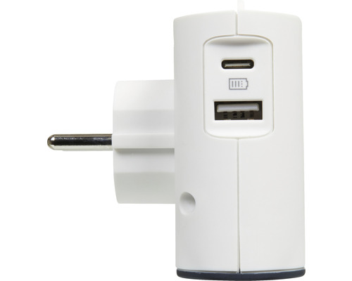 Sieťová zástrčka s USB A a USB C konektorom