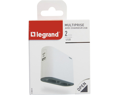 Rozbočka Legrand s dvoma USB portami v obale