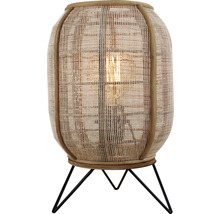 Stolová lampa Brilliant Tanah E27 40 W čierna/prírodná