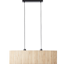 Závesná lampa s bambusovým tienidlom