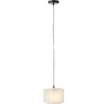 Luster Brilliant Odar E27 40 W čierny / tienidlo -bambus/textil