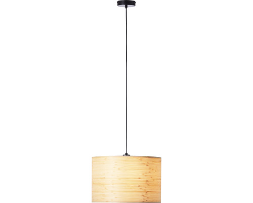Závesná lampa s bambusovým tienidlom