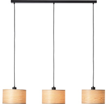 Luster Brilliant Romm 3xE27 60 W čierno/prírodný