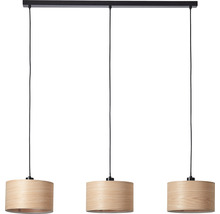 Luster Brilliant Romm 3xE27 60 W čierno/prírodný