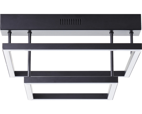 LED stropné svietidlo Brilliant Ranut 21 W 1360 lm 3000 K čierne stmievateľné Čierne LED stropné svietidlo s obdĺžnikovým dizajnom