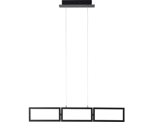 Obdĺžnikové závesné svietidlo s tromi žiarovkami