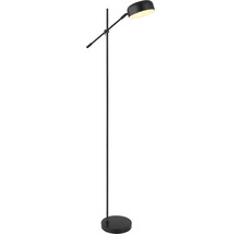Stojacia lampa s nastaviteľným ramenom a okrúhlym tienidlom
