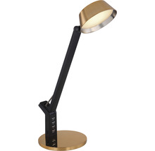 Stolná lampa s nastaviteľným ramenom a okrúhlou základňou