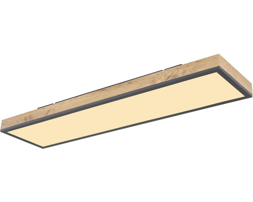 Obdĺžnikové LED stropné svietidlo s dreveným vzhľadom