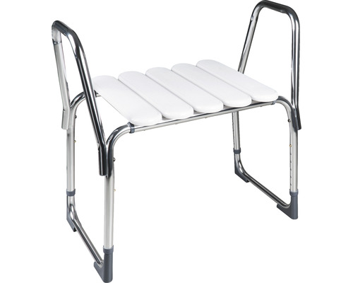 Sprchová stolička s opierkami a piatimi sedacími pásmi