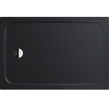Čierna sprchová vanička obdĺžnikového tvaru s odtokom